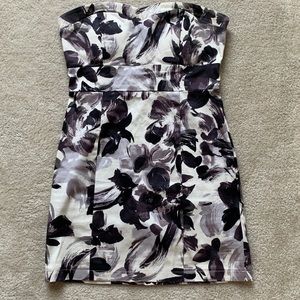 Black & White strapless dress
